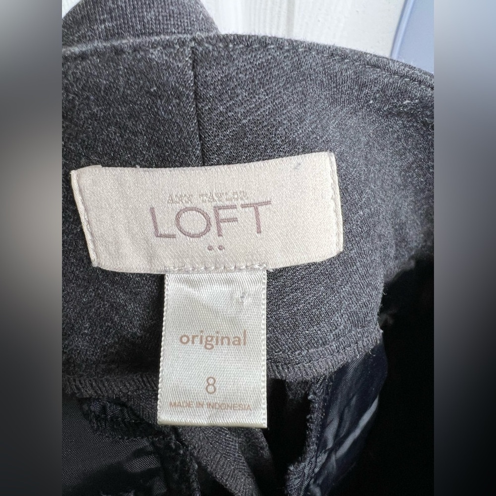 Loft Women’s 8 Charcoal Gray Original Flare Leg Ponte Trouser Dress Pants M - Picture 10 of 16